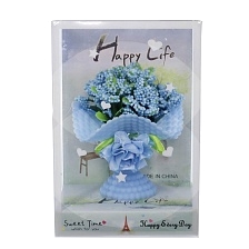 Искусственный букет в вазе Happy Life, цвет голубой