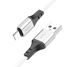 Кабель HOCO X86 Lightning 8 pin, 2.4A, длина 1 метр, цвет белый