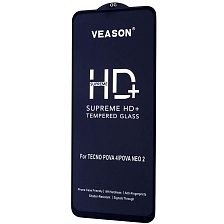 Защитное стекло VEASON HD+ для TECNO POVA 4, TECNO POVA NEO 2, цвет окантовки черный