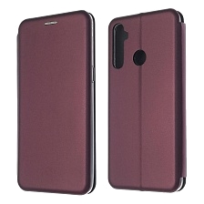 Чехол книжка STYLISH для Realme C3, экокожа, визитница, цвет бордовый