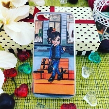 Чехол накладка для APPLE iPhone 7, 8, силикон, рисунок HERMES PARIS.