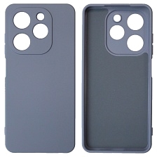 Чехол накладка NANO для TECNO Spark 20, TECNO Spark 20C, силикон, бархат, цвет космически серый