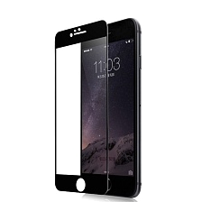 Защитное стекло "SC" 3D для APPLE iPhone 6/6S (4.7") с силиконовым кантом, цвет чёрный.