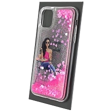 Чехол накладка для APPLE iPhone 11, силикон, переливашка, рисунок Coffee world