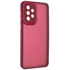 Чехол накладка KING для SAMSUNG Galaxy A33 5G, силикон, пластик, защита камеры, цвет окантовки бордовый Чехол накладка KING для SAMSUNG Galaxy A33 5G, силикон, пластик, защита камеры, цвет окантовки бордовый