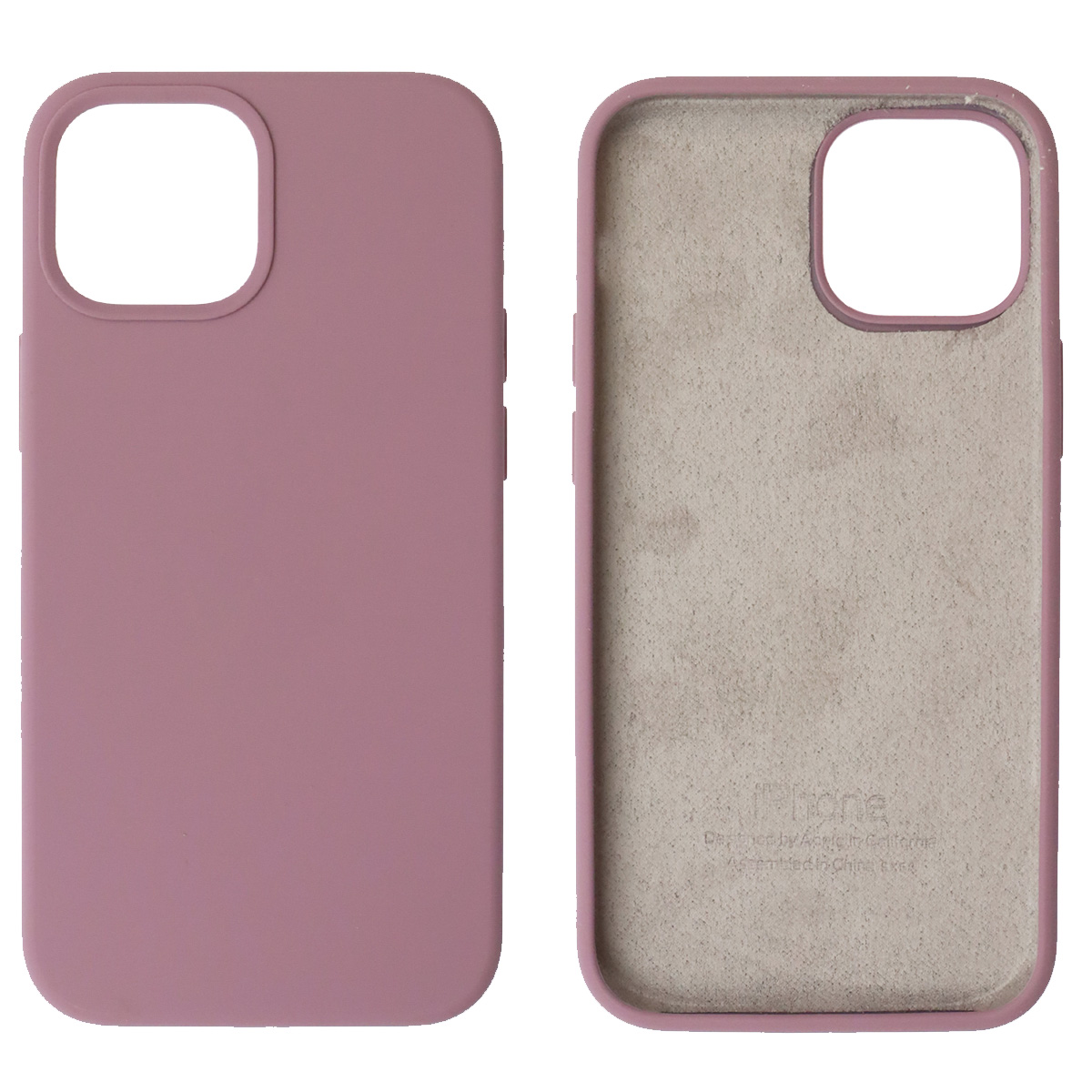 Чехол накладка Silicon Case для APPLE iPhone 13 mini (5.4"), силикон, бархат, цвет светло пурпурный