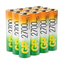 Аккумулятор перезаряжаемый GP HR6 AA Shrink 18 NI-MH 2700mAh, тип пальчиковый Аккумулятор перезаряжаемый GP HR6 AA Shrink 18 NI-MH 2700mAh, тип пальчиковый