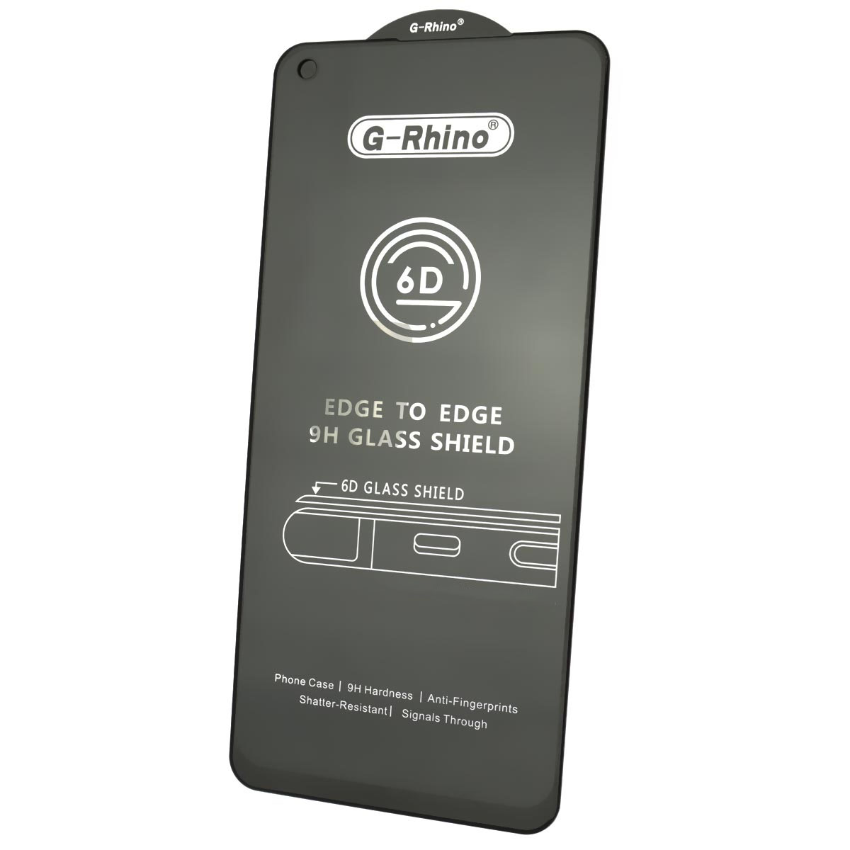 Защитное стекло 6D G-Rhino для Realme 7i, 8i, OPPO A33, A53, A54, A55, цвет окантовки черный