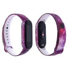 Сменный ремешок для фитнес браслета, смарт часов XIAOMI Mi Band 5, рисунок Космос.