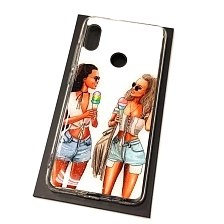 Чехол накладка для XIAOMI Redmi Note 5, Note 5 Pro, силикон, рисунок Девушки и мороженое