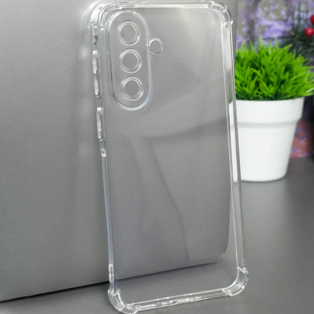 Чехол накладка для SAMSUNG Galaxy A37, защита камеры, усиленные края, силикон, цвет прозрачный