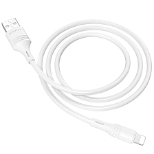 Кабель BOROFONE BX43 CoolJoy APPLE Lightning 8 pin, 2.4А, длина 1 метр, силикон, цвет белый