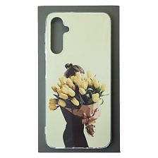 Чехол накладка для SAMSUNG Galaxy A24, силикон, глянцевый, рисунок Девушка с цветами Чехол накладка для SAMSUNG Galaxy A24, силикон, глянцевый, рисунок Девушка с цветами
