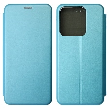 Чехол книжка STYLISH для TECNO Spark Go 2022, TECNO Spark 8C, Spark 9, экокожа, визитница, цвет голубой