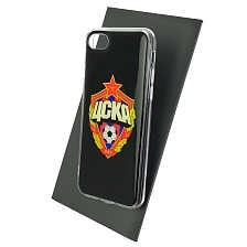 Чехол накладка для APPLE iPhone 7, iPhone 8, iPhone SE 2020, силикон, глянцевый, рисунок ФК ЦСКА