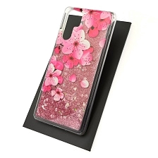Чехол накладка TransFusion для HUAWEI Honor P30 Pro, P30 Plus, силикон, переливашка, рисунок Сакура.