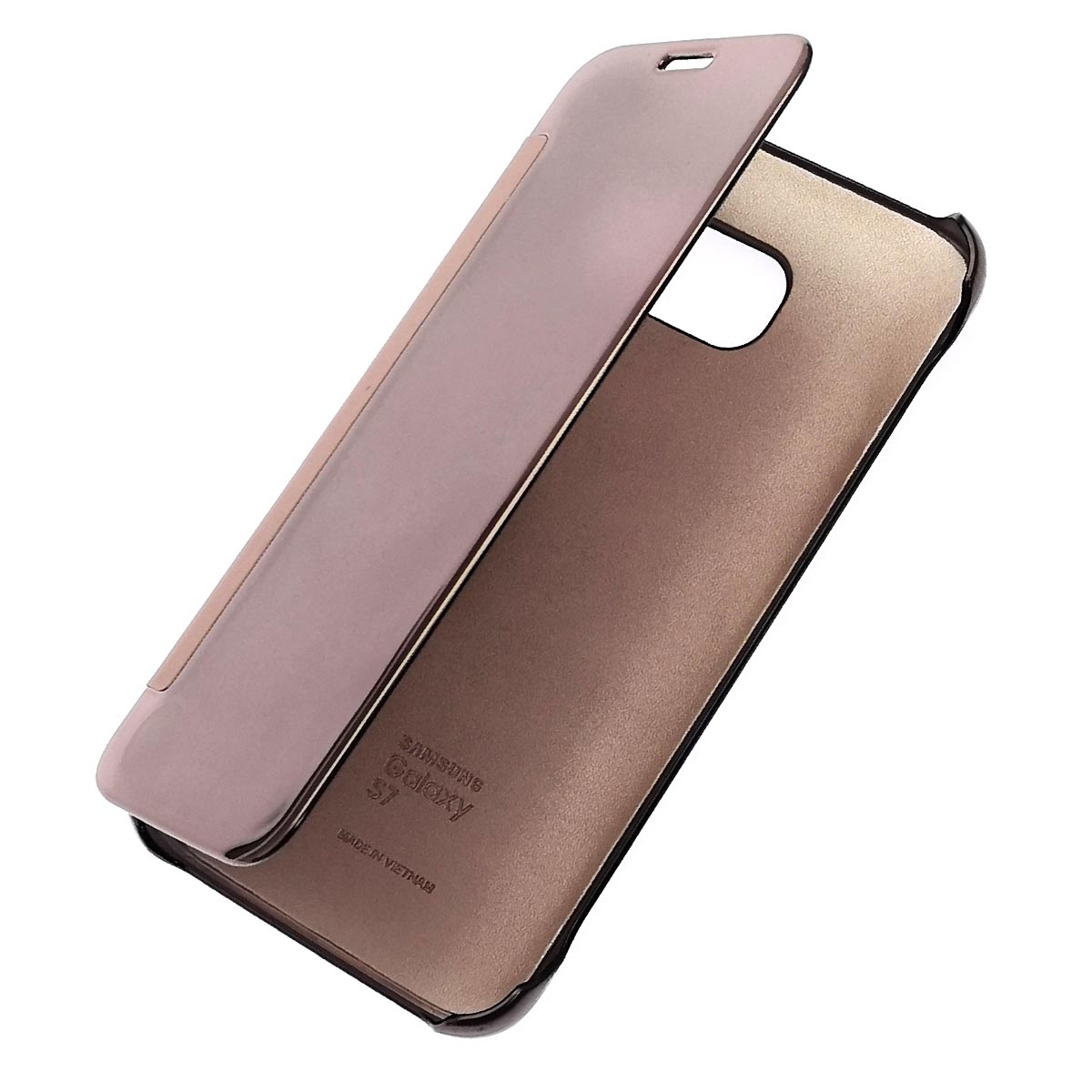 Чехол книжка Clear View Cover для SAMSUNG Galaxy S7 (SM-G930), пластик, цвет розовый