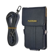 Чехол сумка универсальная Remax, экокожа, цвет синий.