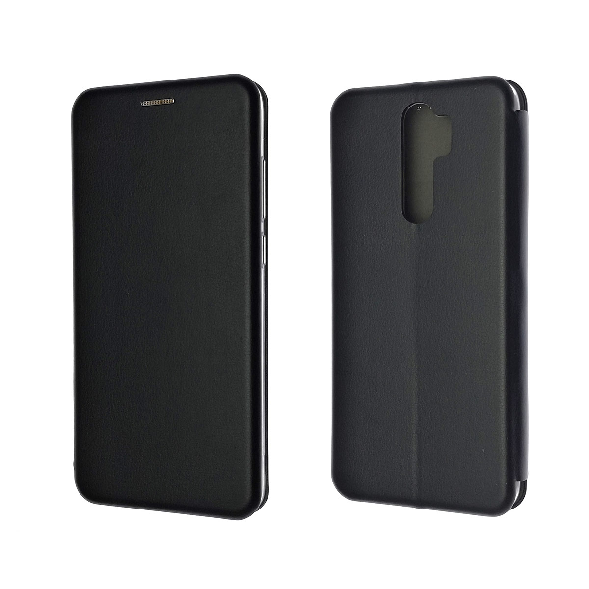 Чехол книжка STYLISH для XIAOMI Redmi Note 8 Pro, экокожа, визитница, цвет черный