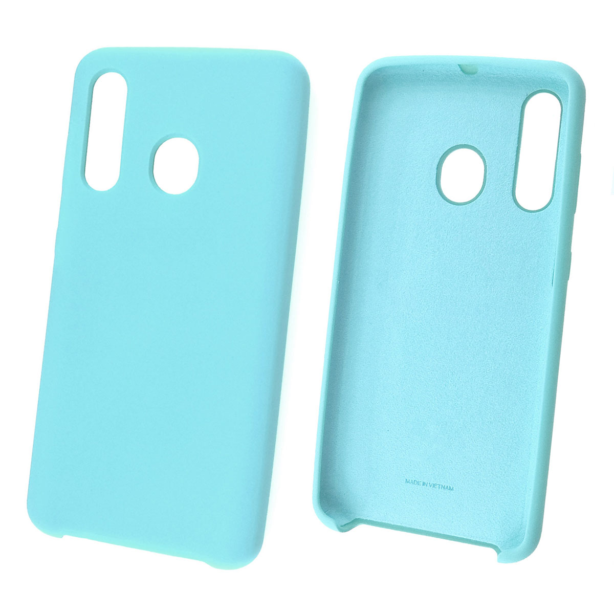 Чехол накладка Silicon Cover для SAMSUNG Galaxy A60 2019 (SM-A605), Galaxy M40 (SM-M405), силикон, бархат, цвет бирюзовый.