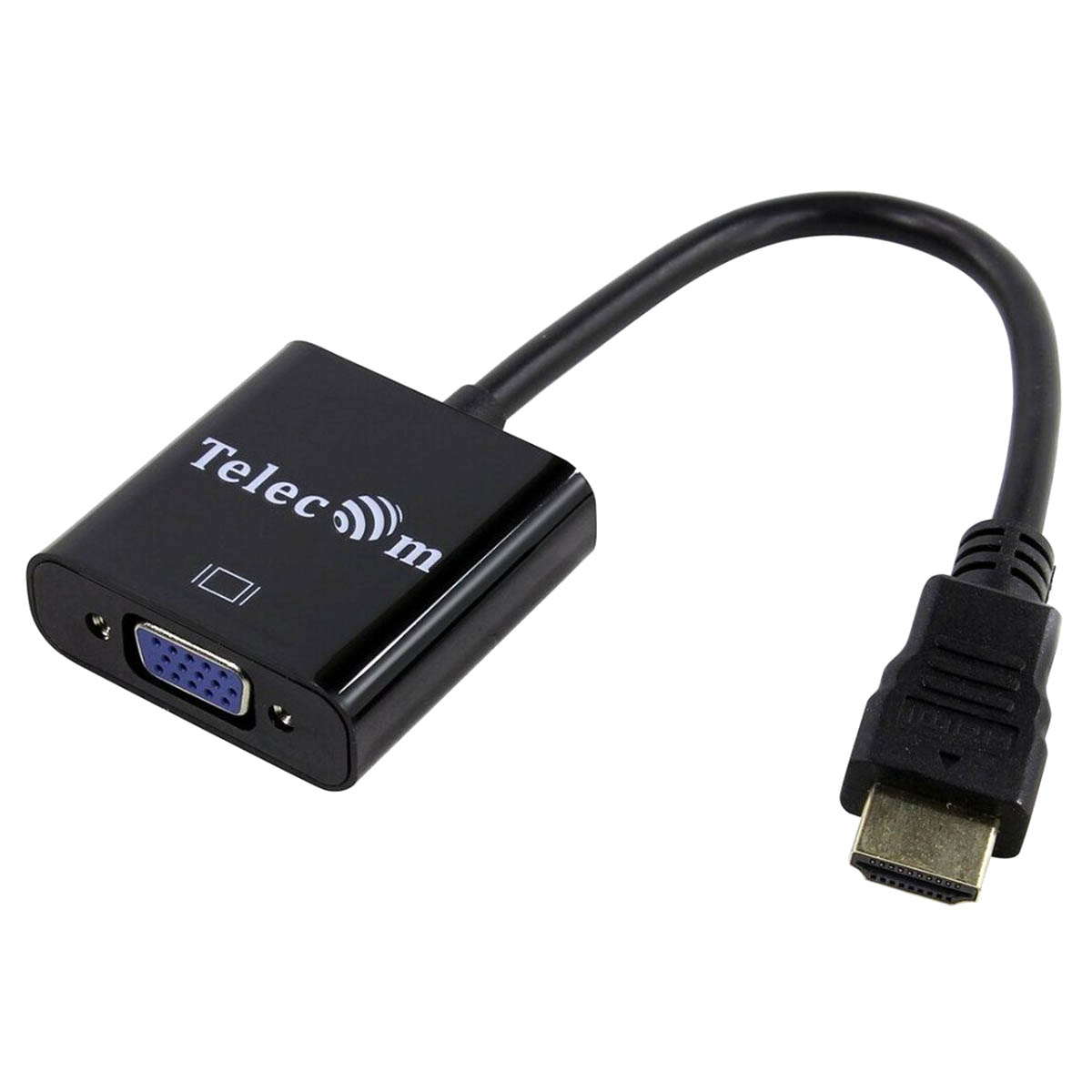 Переходник TELECOM TA559 HDMI на VGA (SVGA) + AUX разъем, 0.2 м, цвет черный