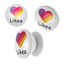 Держатель подставка, попсокет для смартфонов и планшетов 3D POP SOCKET Likee GL Держатель подставка, попсокет для смартфонов и планшетов 3D POP SOCKET Likee GL