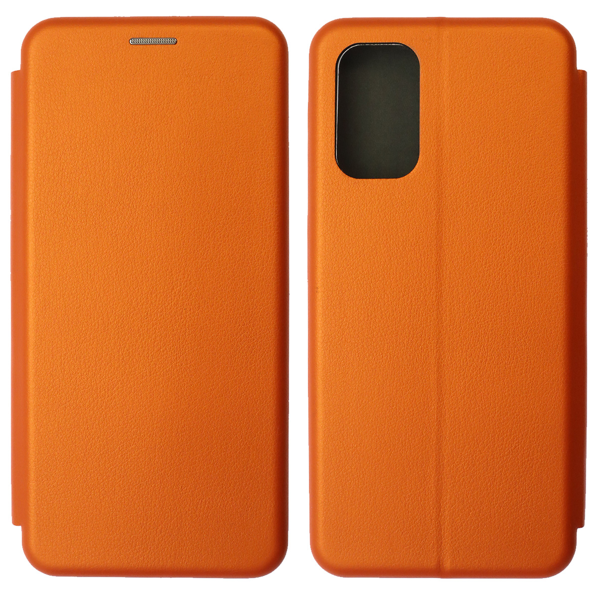 Чехол книжка STYLISH для SAMSUNG Galaxy A13 4G, экокожа, визитница, цвет оранжевый