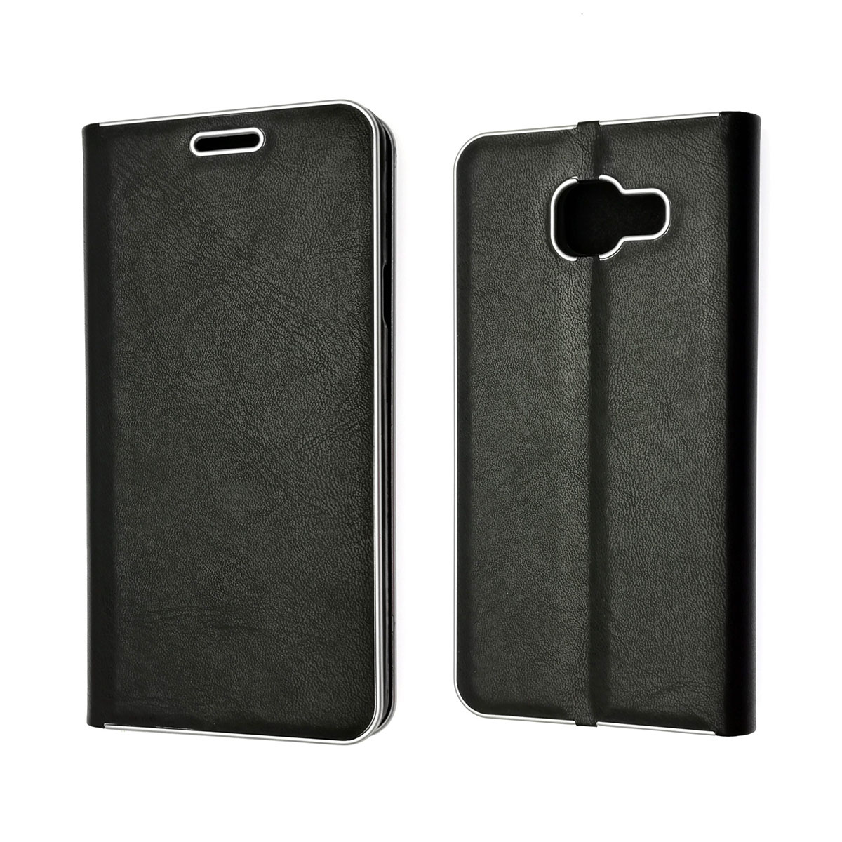 Чехол книжка NEW CASE для SAMSUNG Galaxy A3 2016 (SM-A310), экокожа, визитница, цвет черный.
