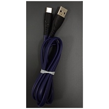 Кабель G08 USB Type C, длина 1 метр, цвет черно синий