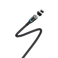 Магнитный кабель BOROFONE BU16 Magnetic, 2.4A, коннектор APPLE Lightning 8 pin, кабель 1.2 метра, цвет черный | Последняя цена