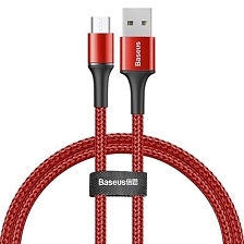 Кабель BASEUS CAMGH-A09 Halo Data Micro USB, длина 0.5 метра, цвет красный Кабель BASEUS CAMGH-A09 Halo Data Micro USB, длина 0.5 метра, цвет красный