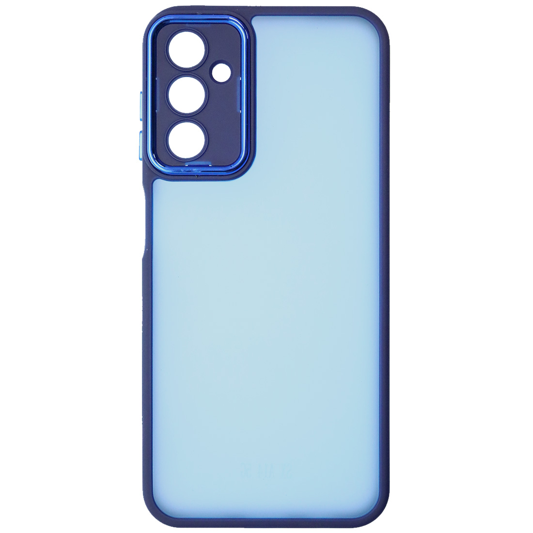 Чехол накладка KING для SAMSUNG Galaxy A14 4G, силикон, пластик, защита камеры, цвет окантовки темно синий