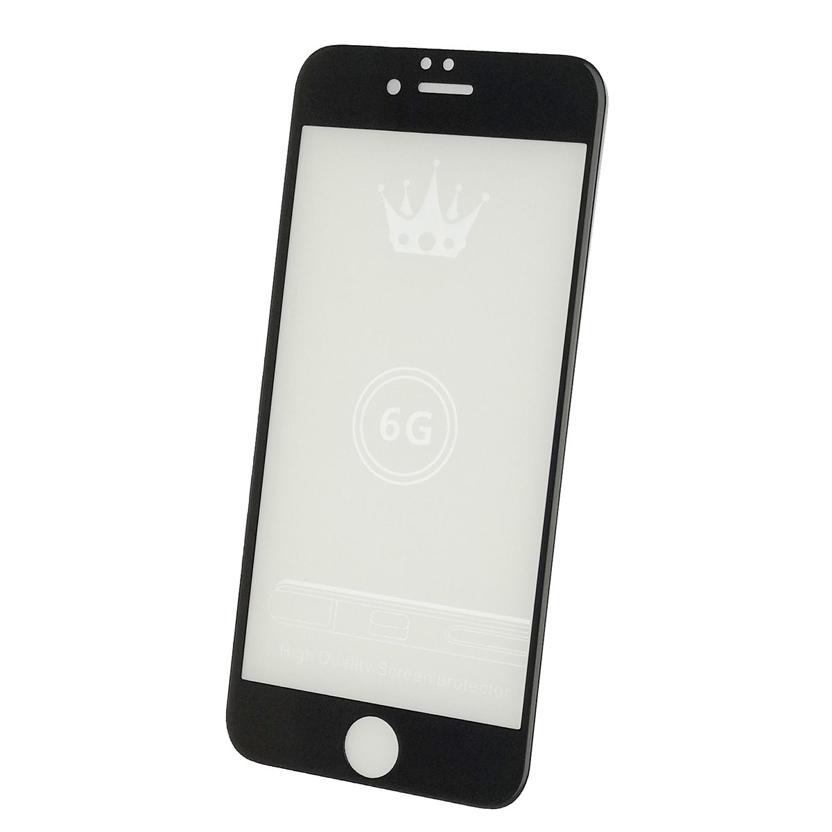 Защитное стекло для APPLE iPhone 6, iPhone 6G, iPhone 6S, цвет канта черный