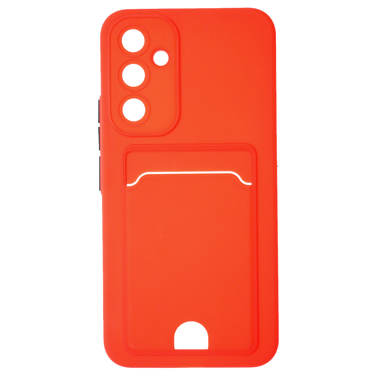 Чехол накладка BUTTON для SAMSUNG Galaxy A54 5G, силикон, отдел для карт, цвет красный