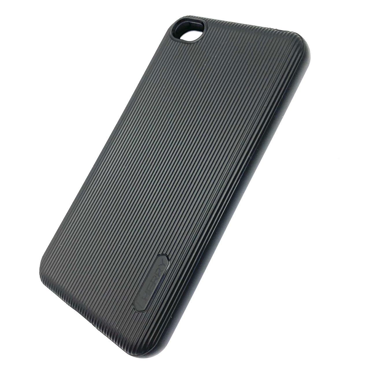 Чехол накладка для XIAOMI REDMI GO, силикон, полоски, цвет чёрный.