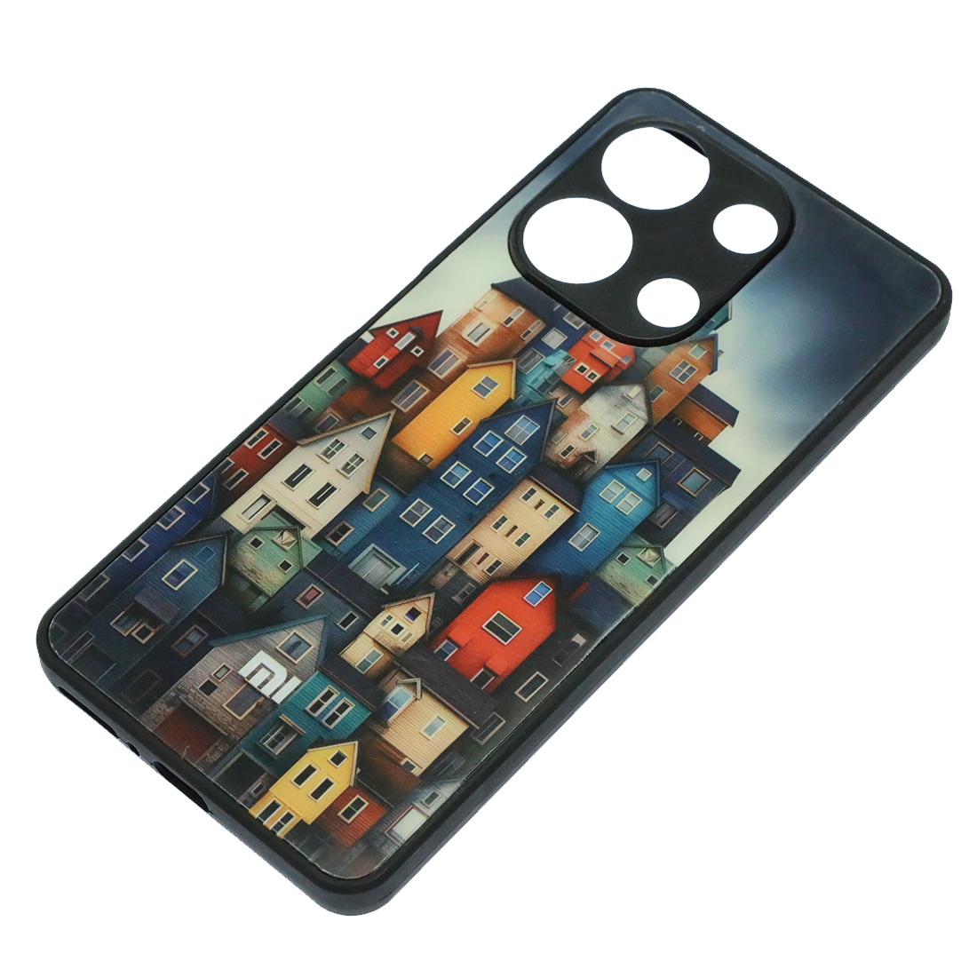Чехол накладка для XIAOMI Redmi Note 13 4G, защита камеры, пластик, силикон, рисунок Дома