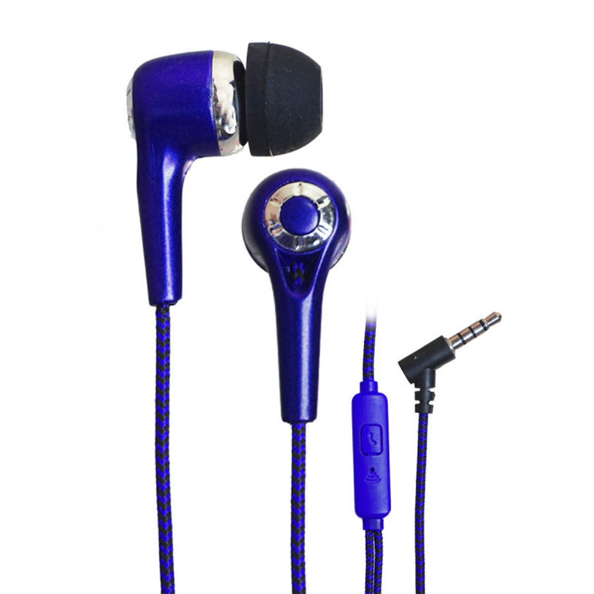 Гарнитура (наушники с микрофоном) проводная, MRM i060, цвет синий