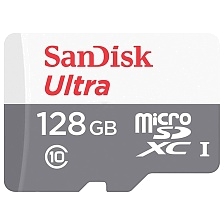 Карта памяти MicroSDXC 128GB SANDISK Class 10 Ultra Android UHS-I, 100 Mb/s, без адаптера