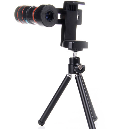 Трипод / тренога / штатив с объективом HAUTIK M818T, 8х zoom, Lens F18mm 16", для смартфона, цвет черный.