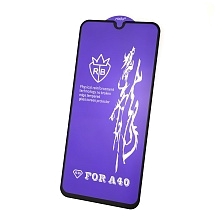 Защитное стекло 9H Rinbo для SAMSUNG Galaxy A40 (SM-A405), цвет окантовки черный.