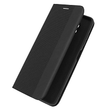 Чехол книжка MESH для XIAOMI POCO X3, POCO X3 Pro, текстиль, силикон, бархат, визитница, цвет черный