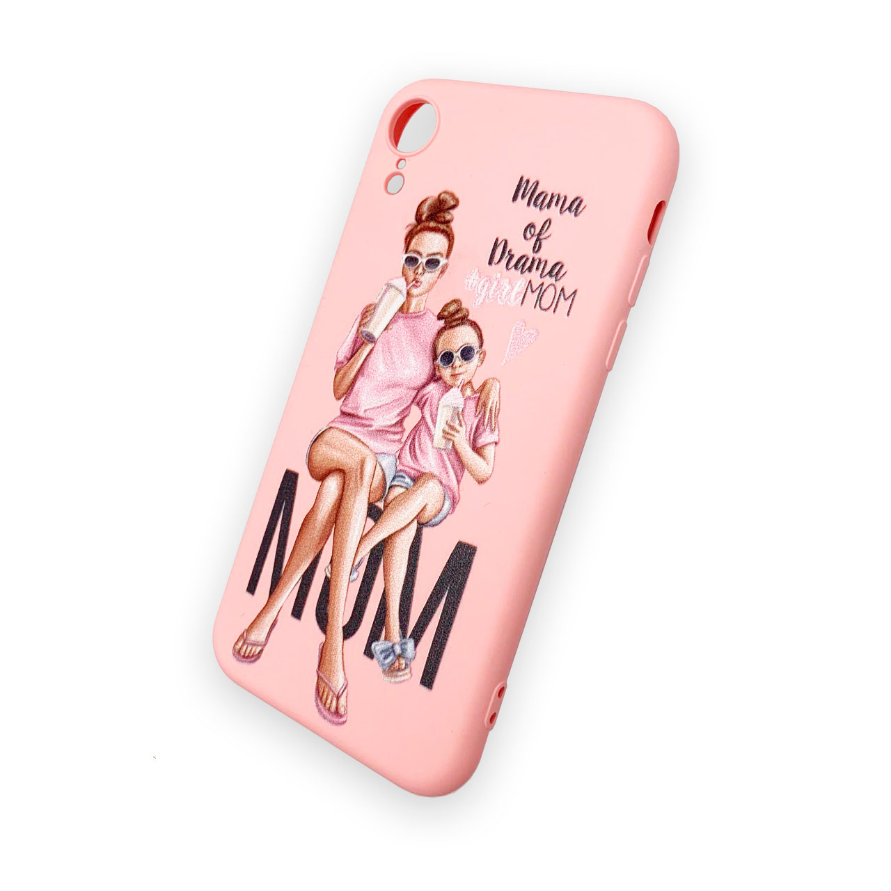 Чехол накладка для APPLE iPhone X, XS, силикон, рисунок Mama of Drama Girl MOM.