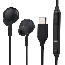 Гарнитура (наушники с микрофоном) проводная, EO-IC100, разъем USB Type C, цвет черный