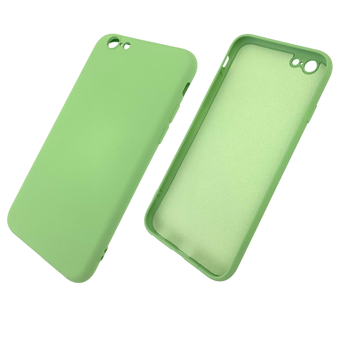 Чехол накладка для APPLE iPhone 6, 6G, 6S, силикон, цвет фисташковый.