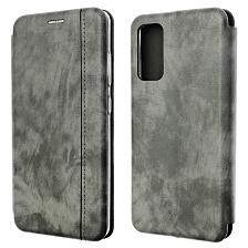 Чехол книжка VINTAGE LiNE для SAMSUNG Galaxy S20FE (SM-G780), экокожа, визитница, цвет серый