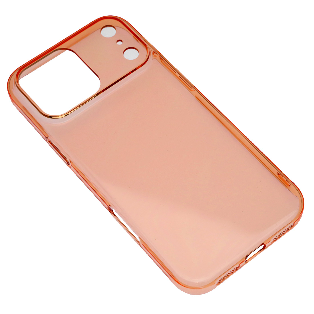 Чехол накладка KWI-NI для APPLE iPhone 17 Pro, пластик, прозрачный, цвет оранжевый