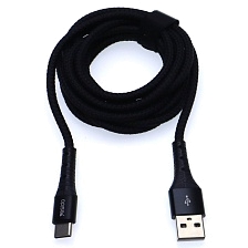 Кабель YESIDO CA50 USB Type C, 2.1A, длина 2 метра, цвет черный