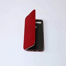 Чехол книжка для HUAWEI Honor View 20, Honor V20 (PCT-L29), экокожа, визитница, цвет красный