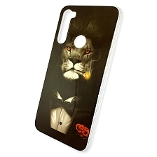 Чехол накладка для XIAOMI Redmi Note 8T, силикон, рисунок Лев с сигарой.