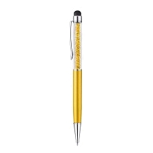 Ручка стилус для телефонов и планшетов, со стразами, цвет золотистый